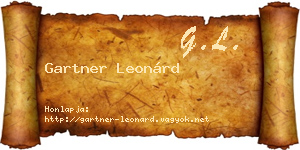 Gartner Leonárd névjegykártya