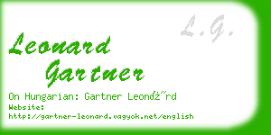leonard gartner business card